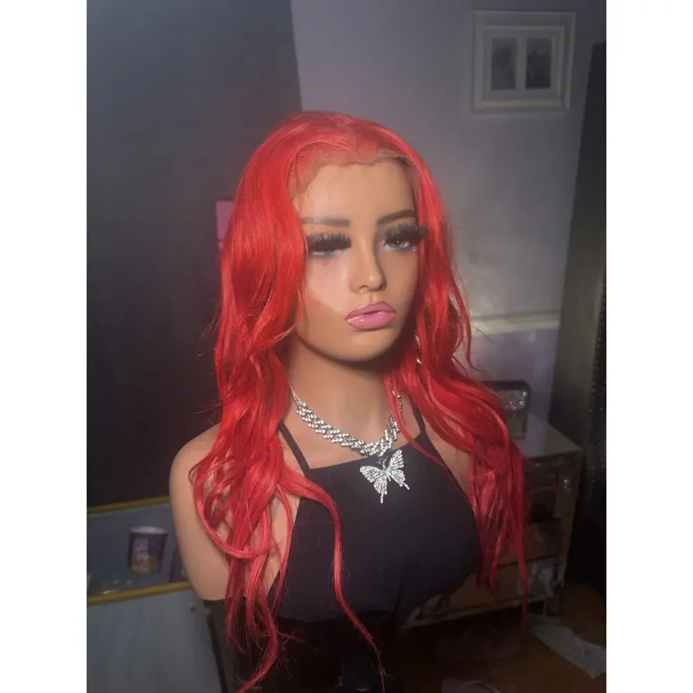 Human Hair 13x6 Lace Front Wig – Red